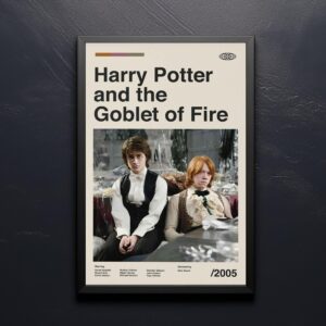 Mid-century modern style Harry Potter and the Goblet of Fire movie poster