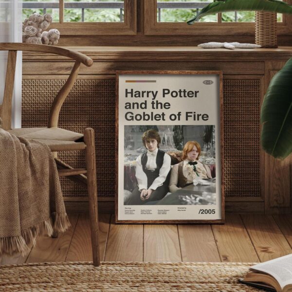 Mid-century modern style Harry Potter and the Goblet of Fire movie poster
