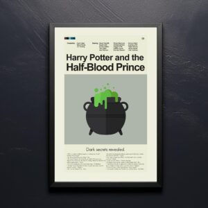 Mid-century modern style Harry Potter and the Half-Blood Prince movie poster
