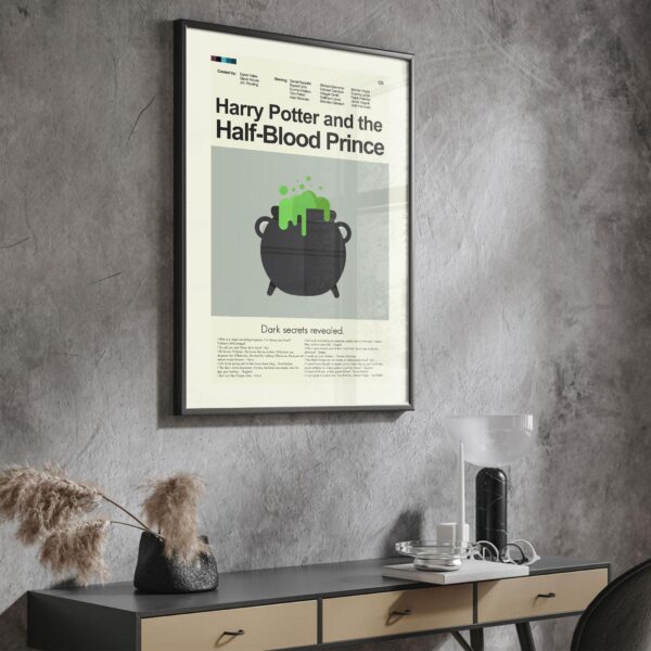 Mid-century modern style Harry Potter and the Half-Blood Prince movie poster