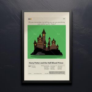 Vintage mid-century style Harry Potter Half-Blood Prince movie poster