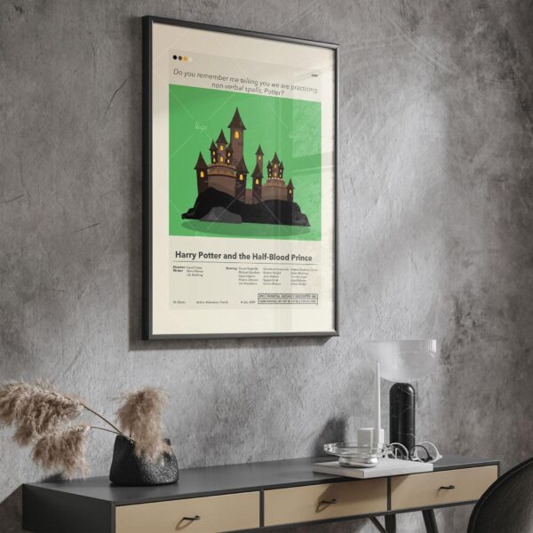 Vintage mid-century style Harry Potter Half-Blood Prince movie poster