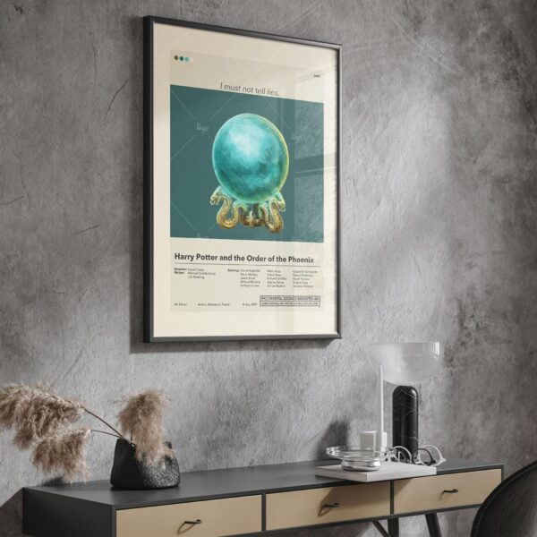 Mid-century modern style Harry Potter and the Order of the Phoenix movie poster art