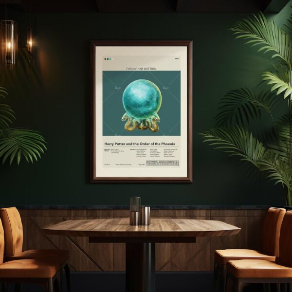 Mid-century modern style Harry Potter and the Order of the Phoenix movie poster art