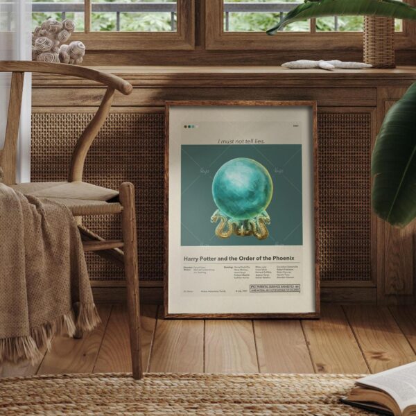 Mid-century modern style Harry Potter and the Order of the Phoenix movie poster art