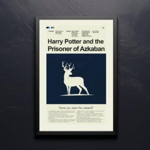 Mid-century modern style Harry Potter and the Prisoner of Azkaban movie poster