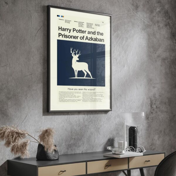 Mid-century modern style Harry Potter and the Prisoner of Azkaban movie poster