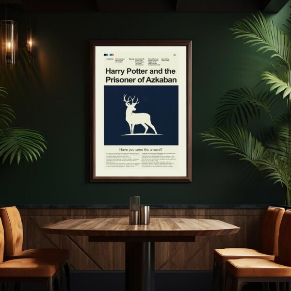Mid-century modern style Harry Potter and the Prisoner of Azkaban movie poster