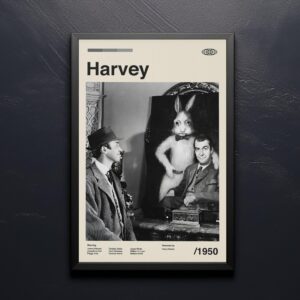 Harvey Movie Poster - mid-century poster art design