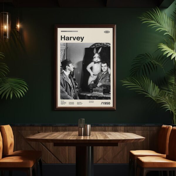 Harvey Movie Poster - mid-century poster art design