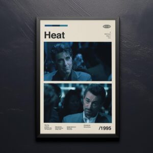 Heat Movie Poster - mid-century poster art retro print