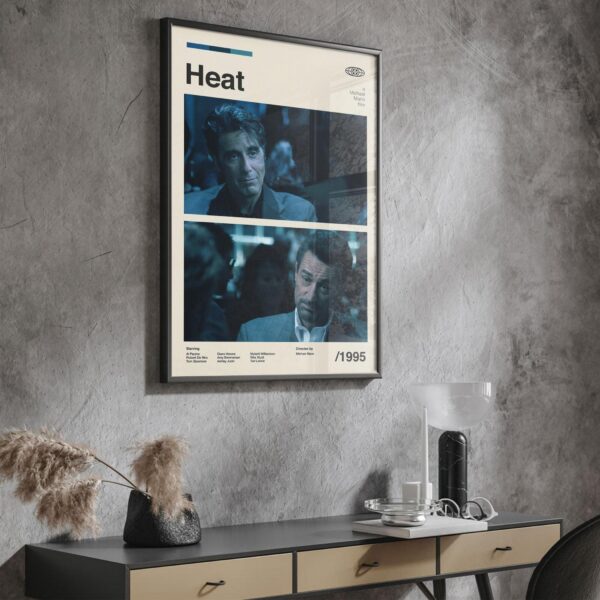 Heat Movie Poster - mid-century poster art retro print