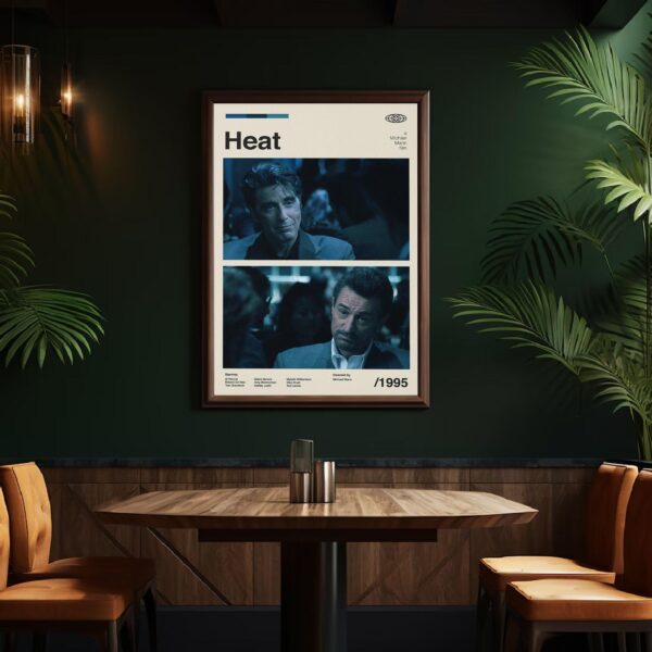 Heat Movie Poster - mid-century poster art retro print