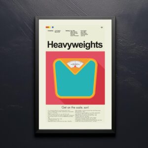 Vintage mid-century modern Heavyweights movie poster artwork
