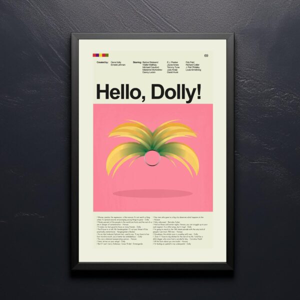 Mid-century modern poster of Hello, My Dolly Girlfriend movie artwork