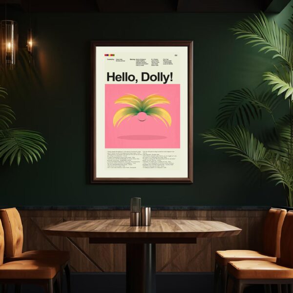 Mid-century modern poster of Hello, My Dolly Girlfriend movie artwork