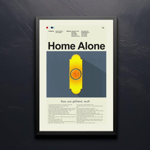Home Alone 2 Lost in New York mid-century modern movie poster art
