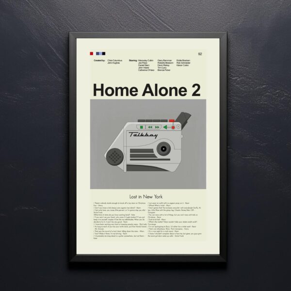 Mid-century modern style Home Alone 2 Lost in New York movie poster