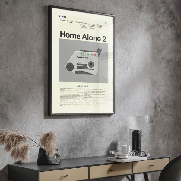 Mid-century modern style Home Alone 2 Lost in New York movie poster