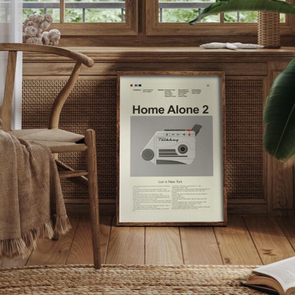 Mid-century modern style Home Alone 2 Lost in New York movie poster