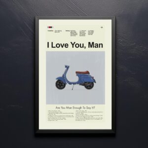 Mid-century modern I Love You, Man movie poster wall art