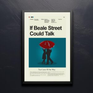 Mid-century modern style movie poster for If Beale Street Could Talk