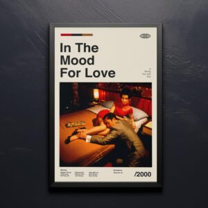 In the Mood for Love mid-century poster, retro artwork