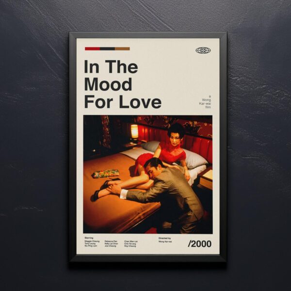 In the Mood for Love mid-century poster, retro artwork