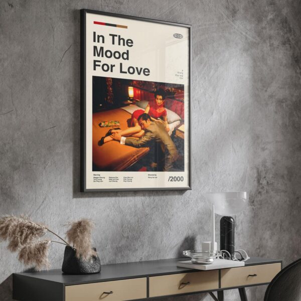 In the Mood for Love mid-century poster, retro artwork
