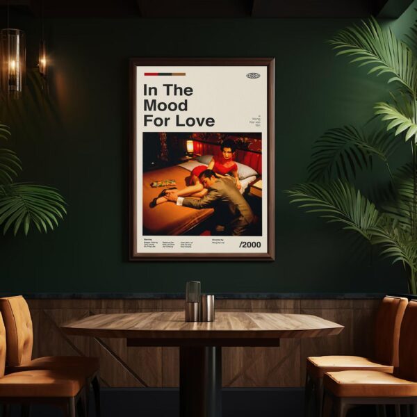 In the Mood for Love mid-century poster, retro artwork