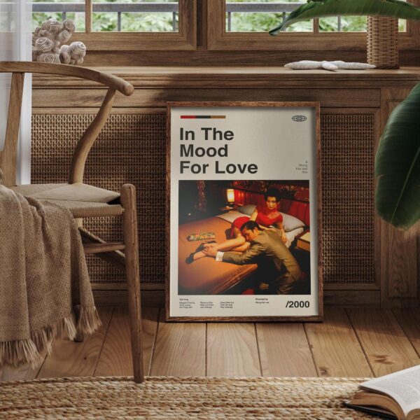 In the Mood for Love mid-century poster, retro artwork
