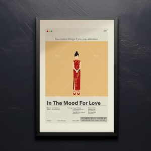 Vintage mid-century modern poster for In the Mood for Love movie