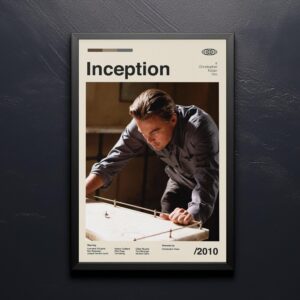 Inception Movie Poster - Mid-Century retro artwork