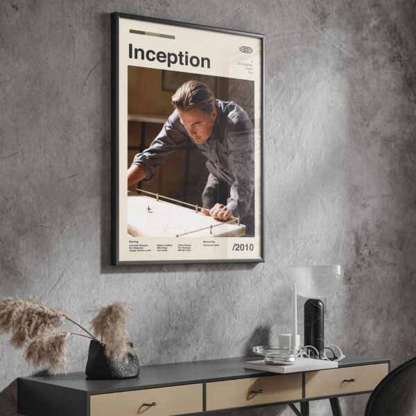 Inception Movie Poster - Mid-Century retro artwork