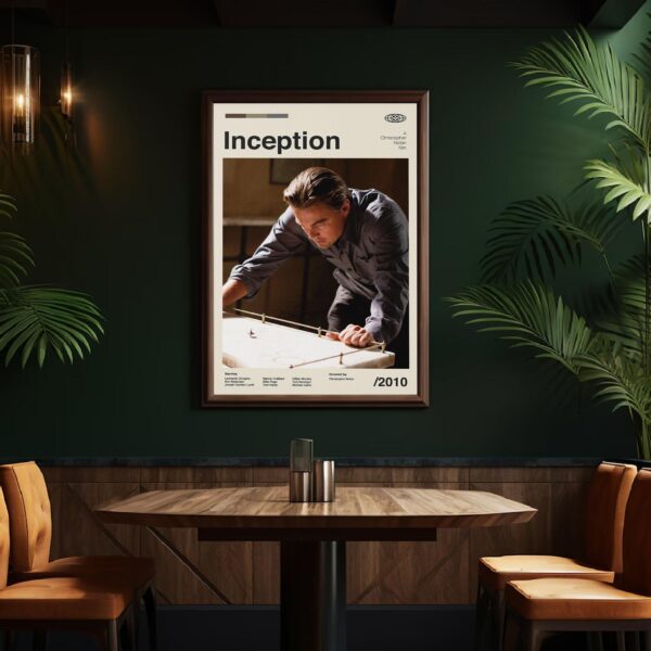 Inception Movie Poster - Mid-Century retro artwork