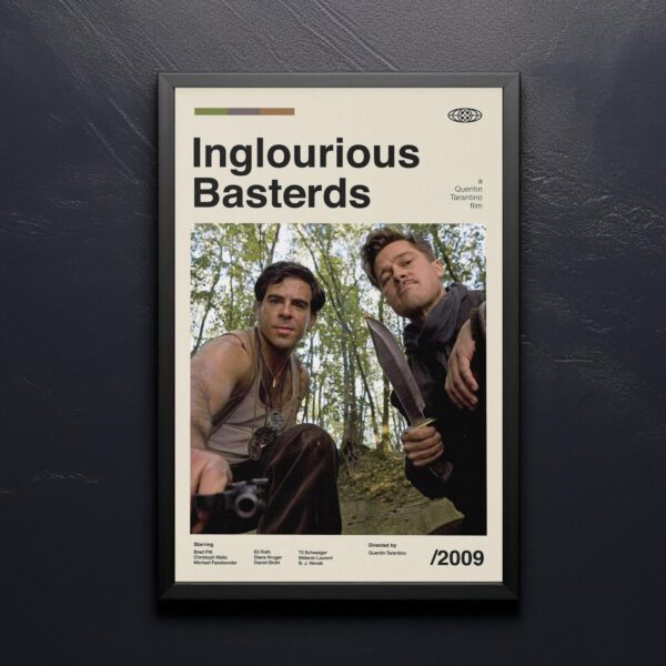 Inglourious Basterds mid-century poster artwork
