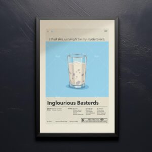 Mid-century modern Inglourious Basterds movie graphic poster art print