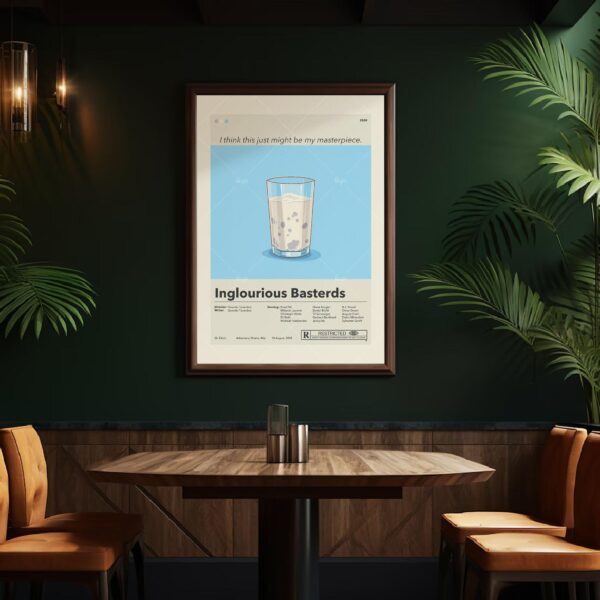 Mid-century modern Inglourious Basterds movie graphic poster art print