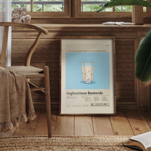 Mid-century modern Inglourious Basterds movie graphic poster art print