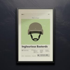 Mid-century modern Inglourious Basterds movie poster wall art