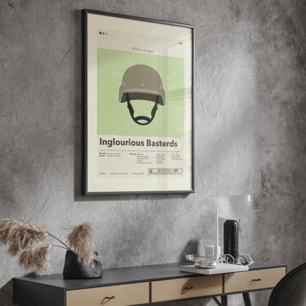 Mid-century modern Inglourious Basterds movie poster wall art