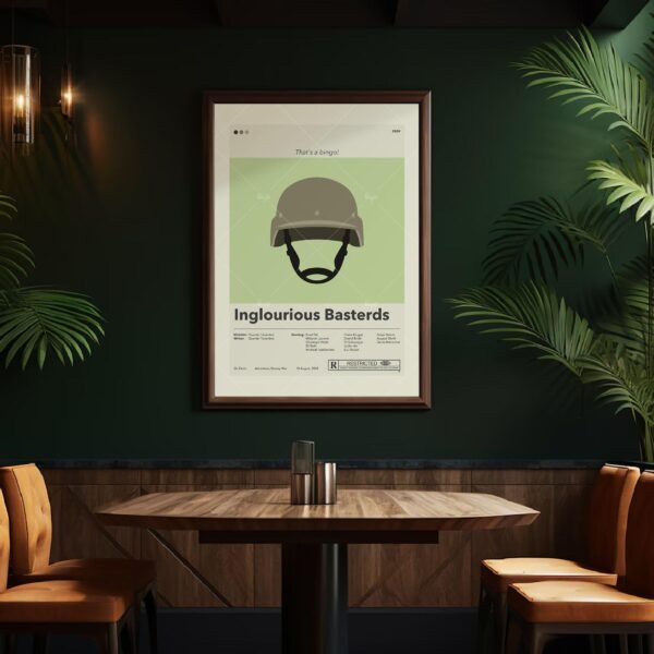 Mid-century modern Inglourious Basterds movie poster wall art