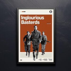 Inglourious Basterds movie poster - mid-century art print