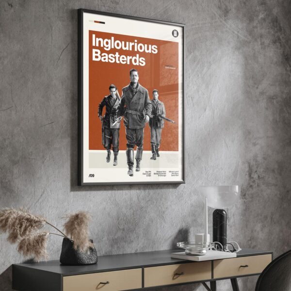 Inglourious Basterds movie poster - mid-century art print