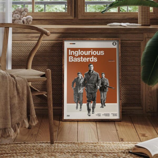 Inglourious Basterds movie poster - mid-century art print