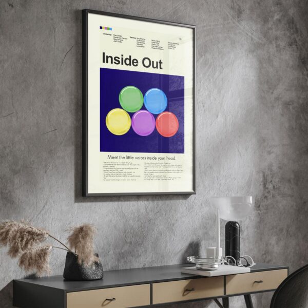 Inside Out 2 mid century modern graphic movie poster