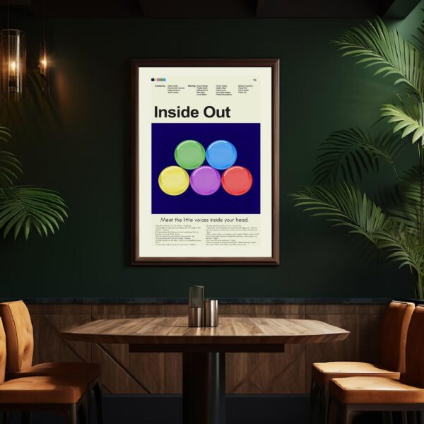 Inside Out 2 mid century modern graphic movie poster