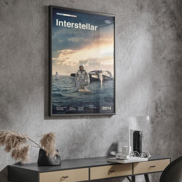 Interstellar Movie Poster - Mid Century Artwork Retro Print