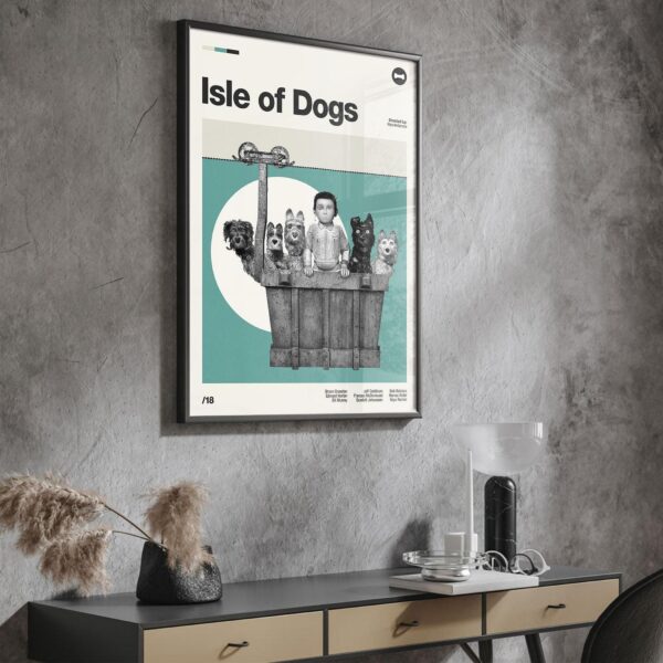 Isle of Dogs movie poster - mid-century modern artwork