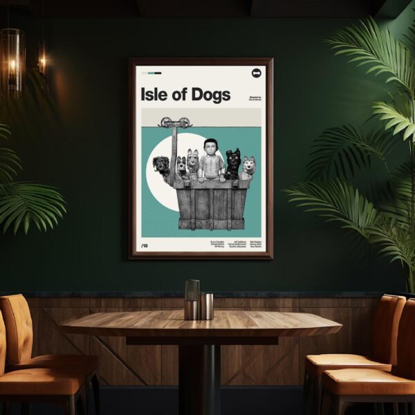 Isle of Dogs movie poster - mid-century modern artwork